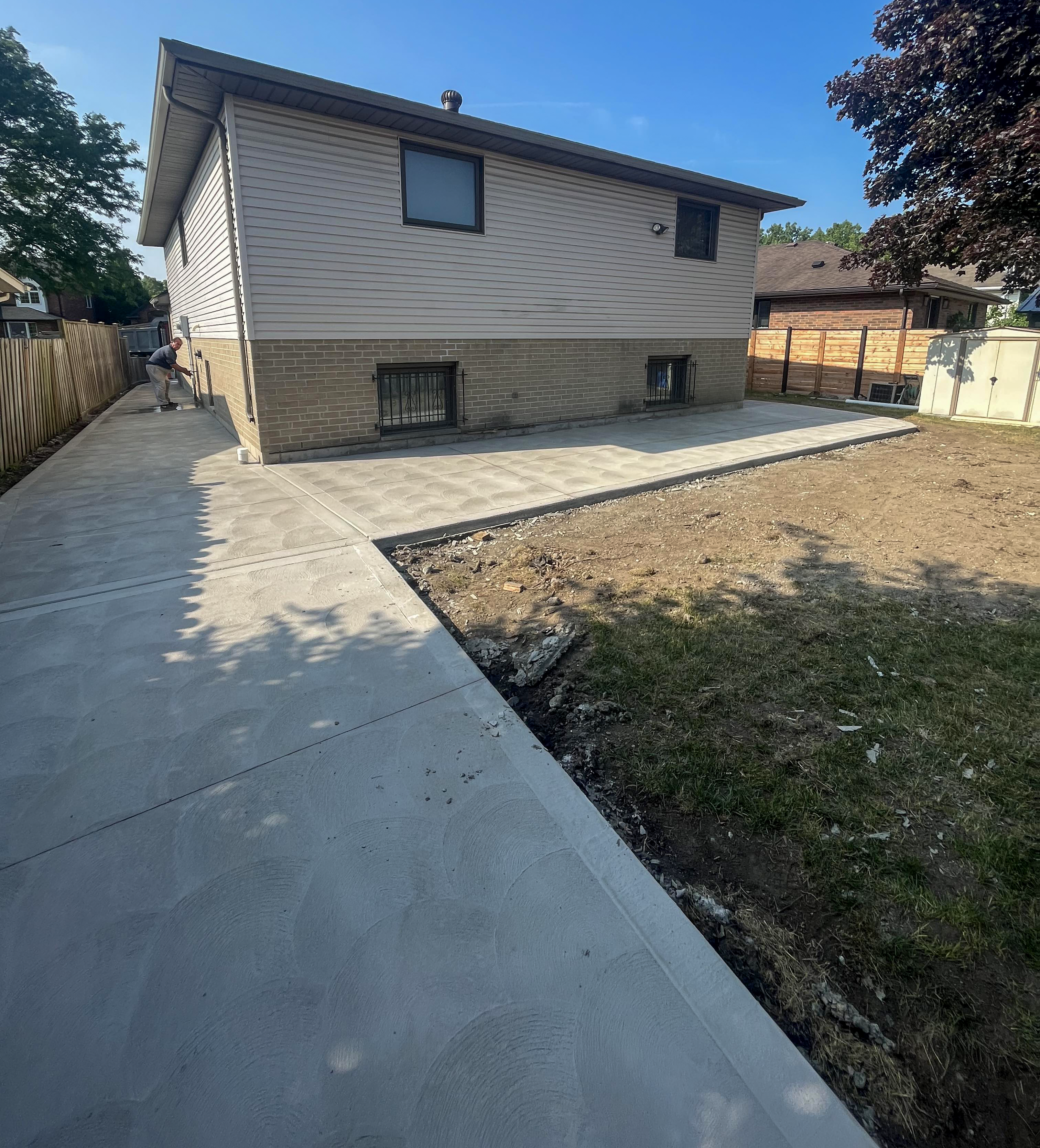 Driveway installation process