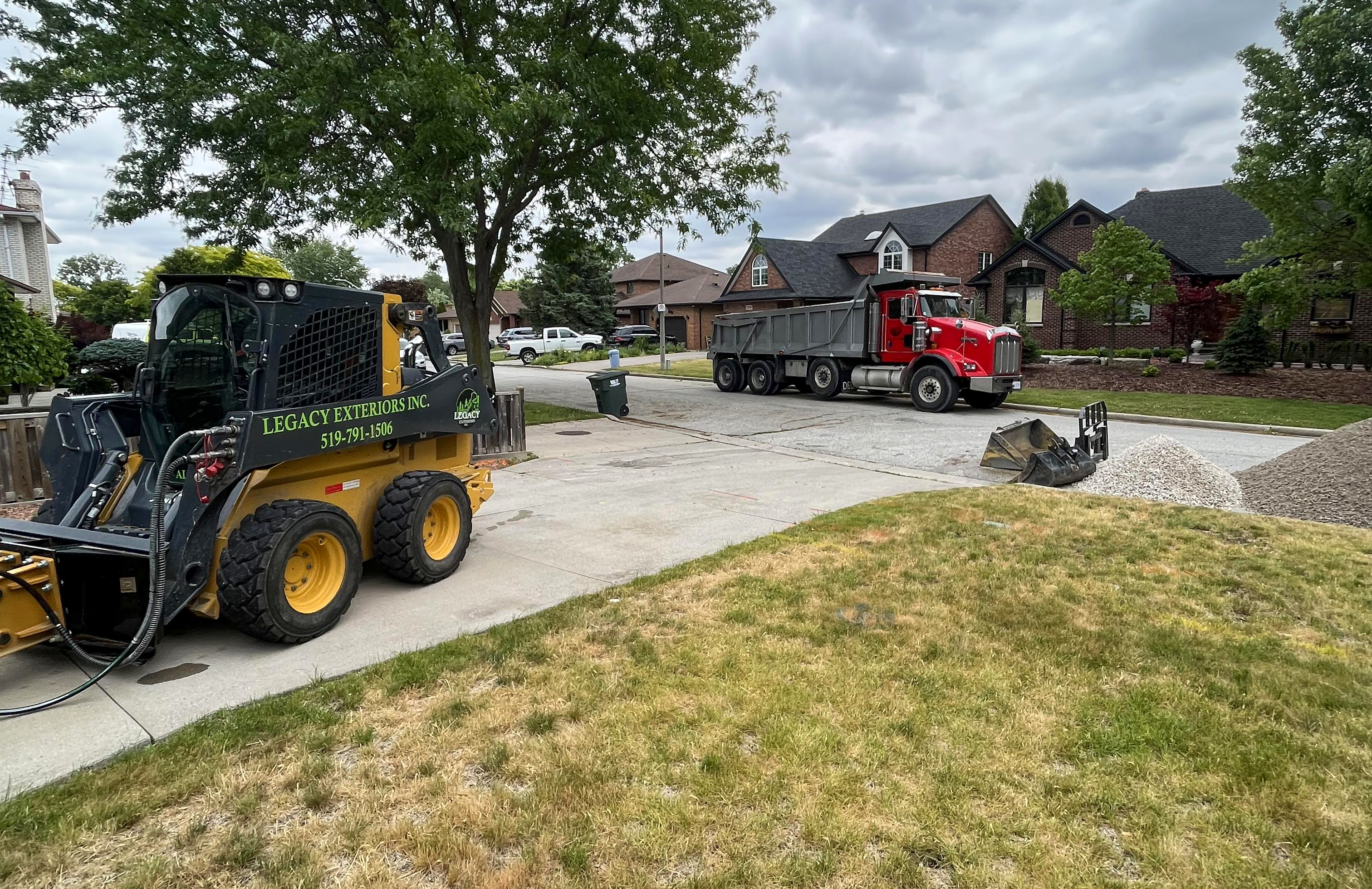 Beautiful new concrete driveway installation