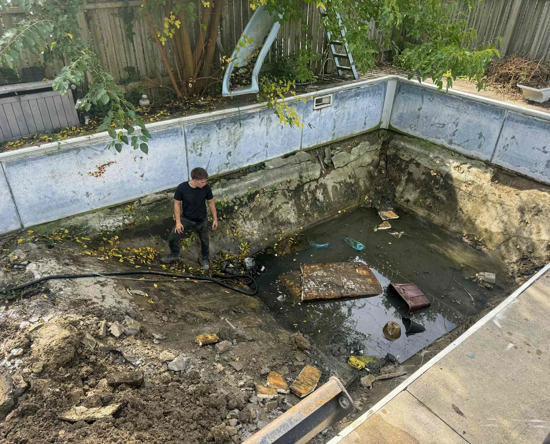 Pool before removal in Windsor