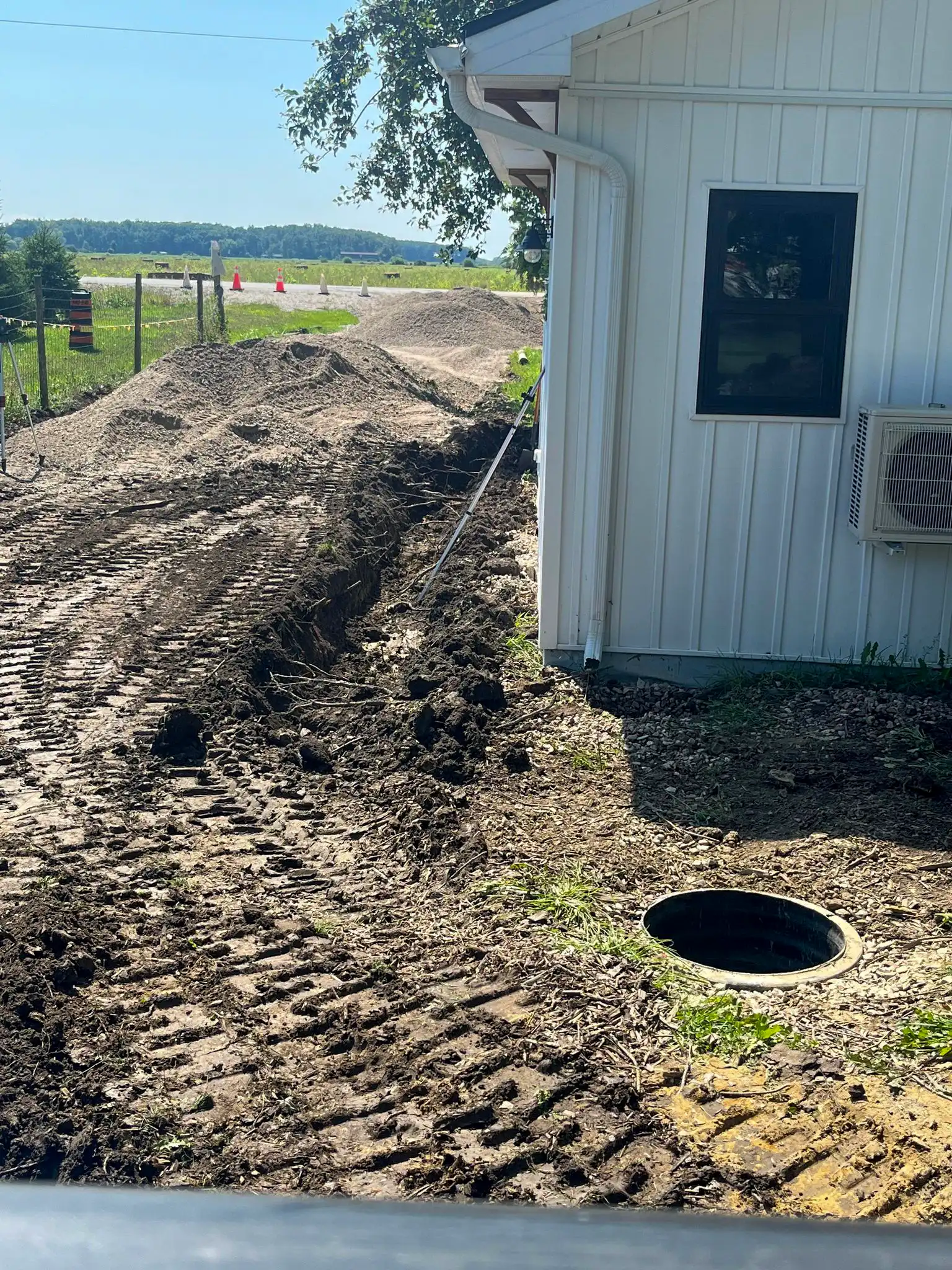 trenching job site windsor